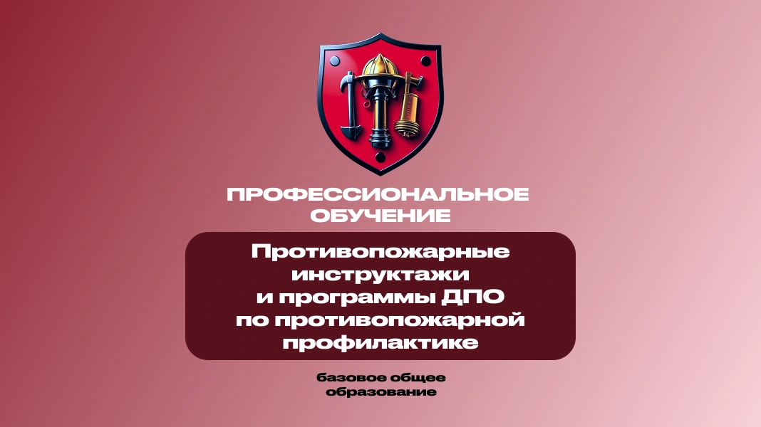 Противопожарные инструктажи и программы ДПО по противопожарной профилактике