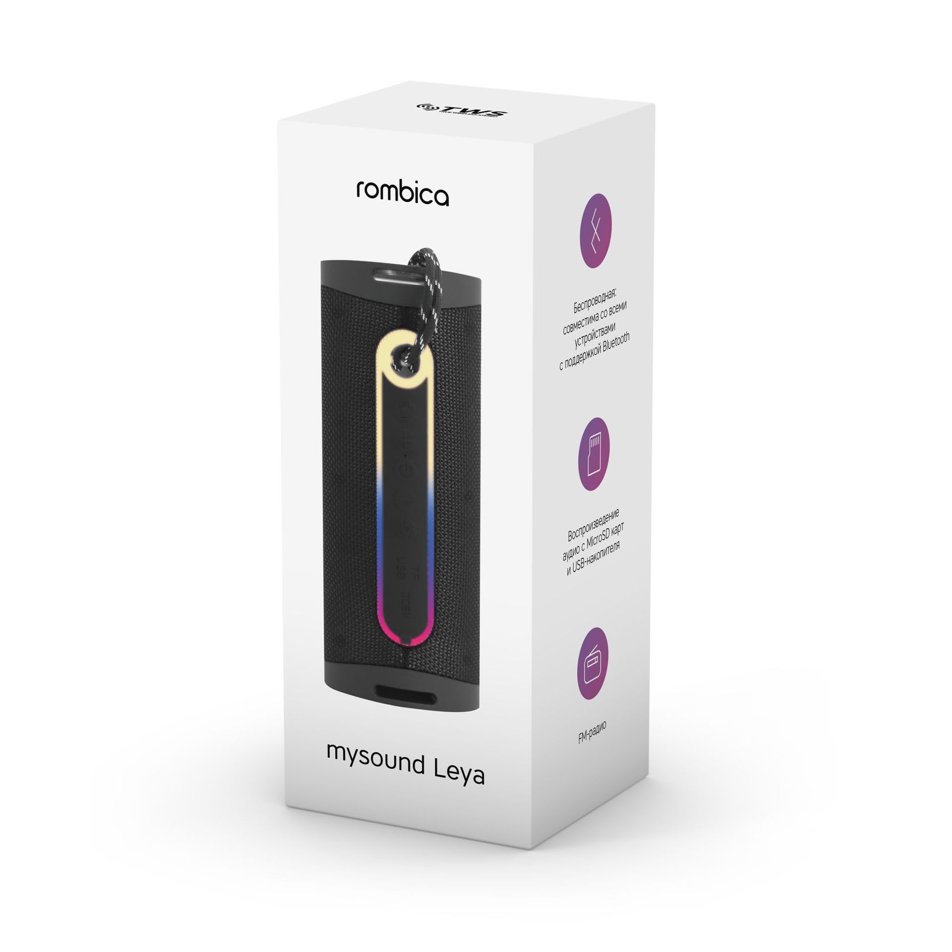 Bluetooth-акустика mysound Leya Black | Rombica